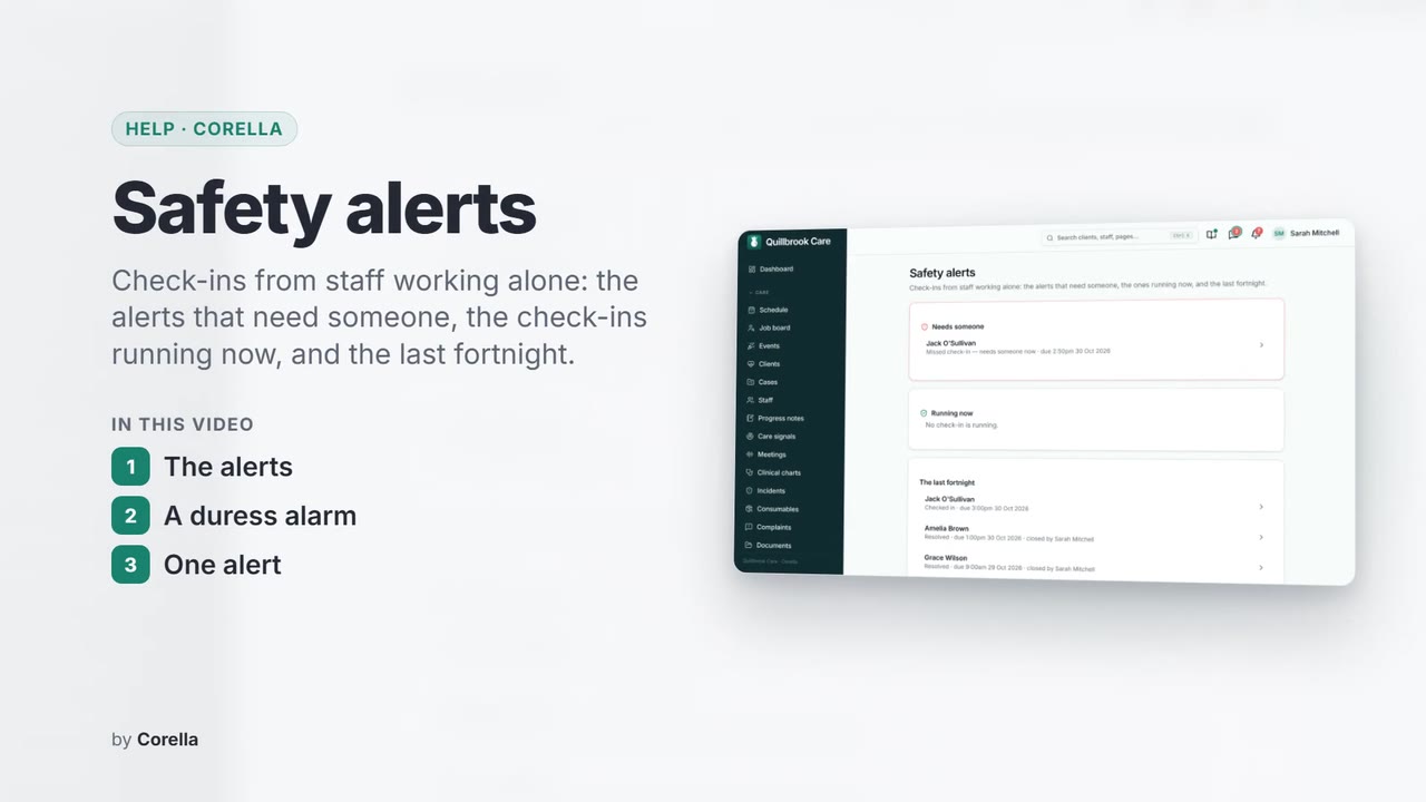 Safety alerts: the video's title card