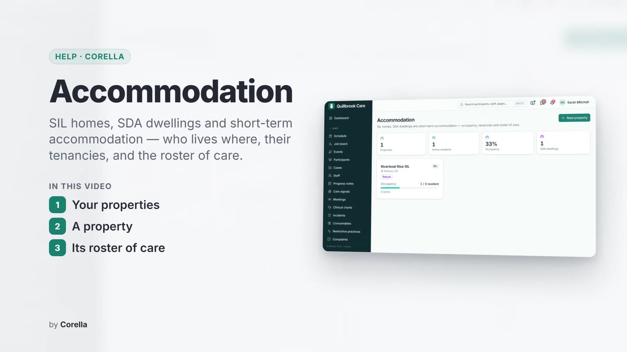 Accommodation: the video's title card