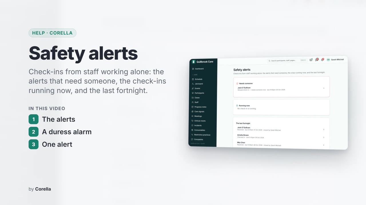 Safety alerts: the video's title card