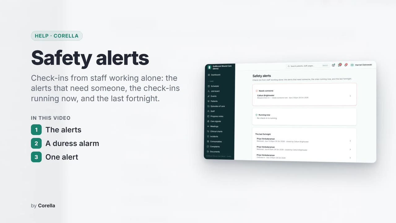 Safety alerts: the video's title card
